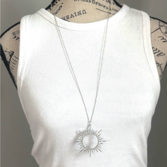 Sunburst Crystal Necklace - Picture 2 of 9